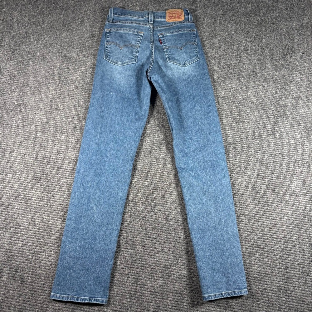 Levis 724 High Rise Straight Jeans Womens 26 Blue Excellent Stretch Denim